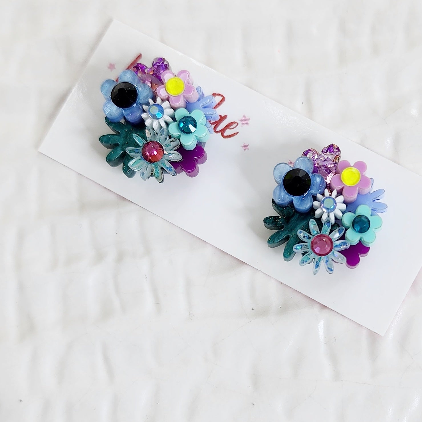 Flower Bouquet Stud Earrings - 027