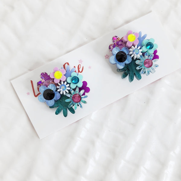 Flower Bouquet Stud Earrings - 027