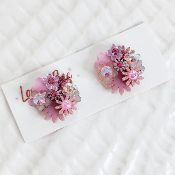 Flower Bouquet Stud Earrings - 024