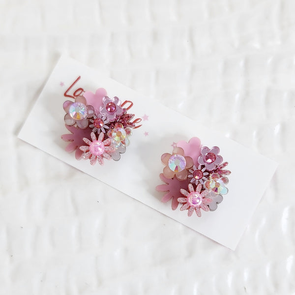 Flower Bouquet Stud Earrings - 024