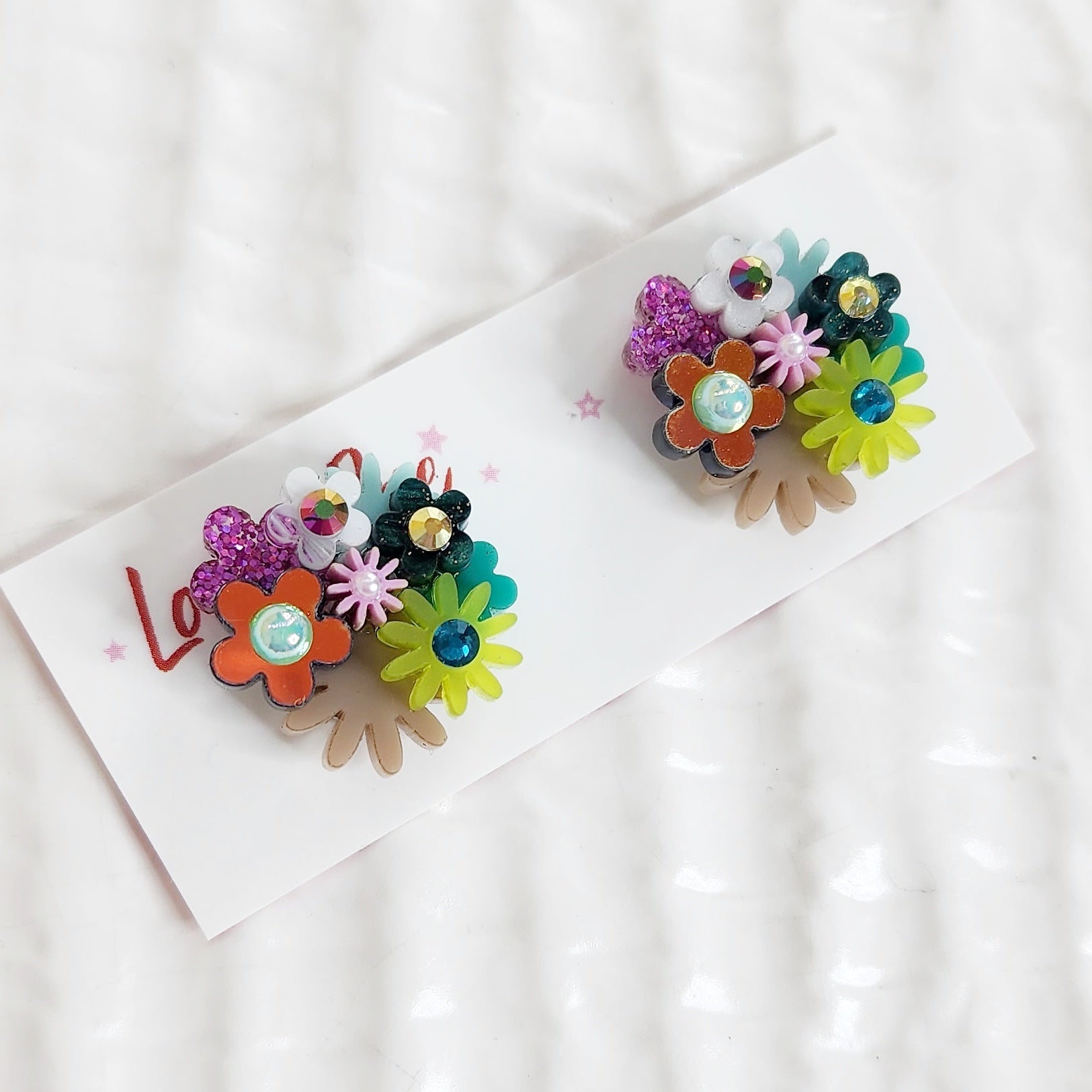 Flower Bouquet Stud Earrings - 037