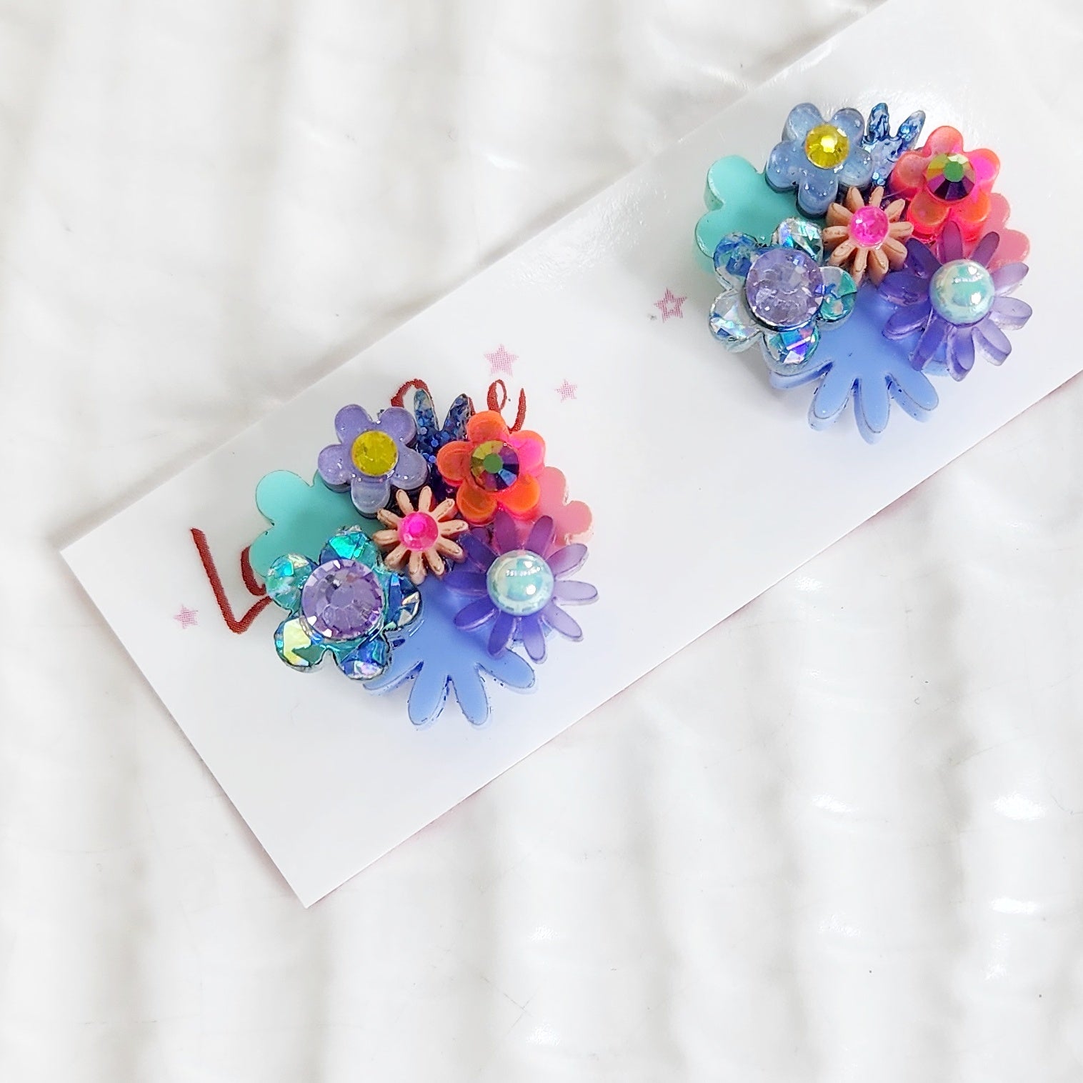 Flower Bouquet Stud Earrings - 036