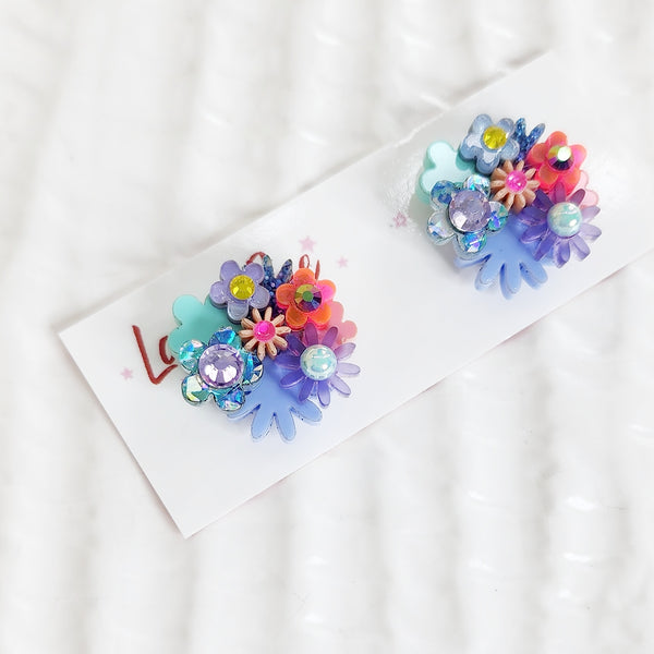 Flower Bouquet Stud Earrings - 036