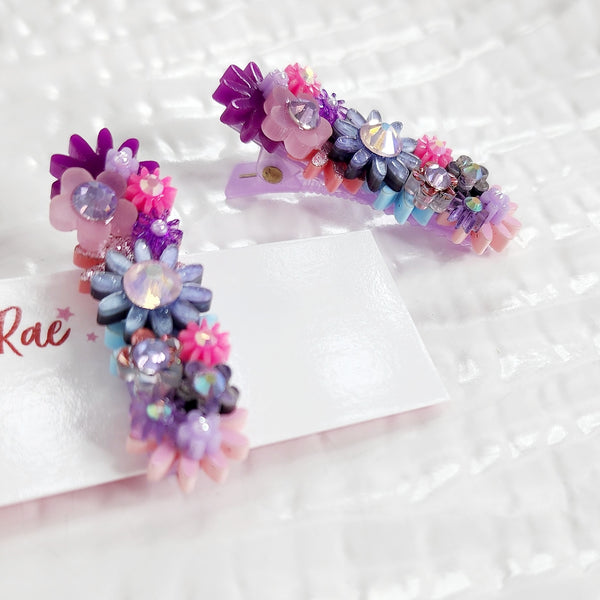 Set of Two - Flower Hair Clip - 001