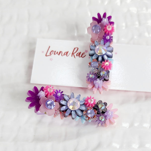 Set of Two - Flower Hair Clip - 001