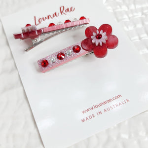 Set of Two - Fleur Hair Clips - 021