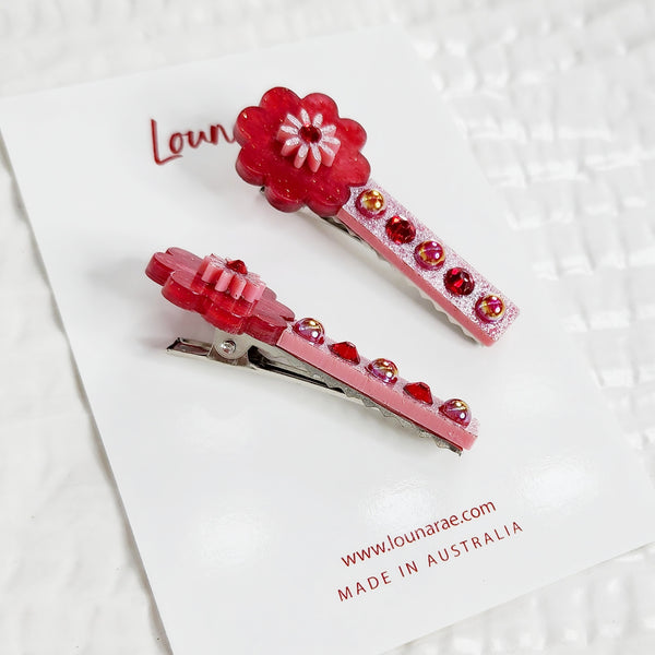 Set of Two - Fleur Hair Clips - 020