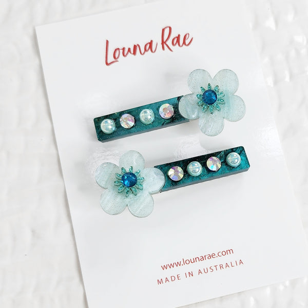 Set of Two - Fleur Hair Clips - 019