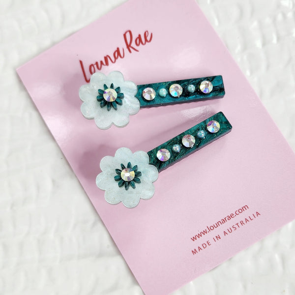 Set of Two - Fleur Hair Clips - 018