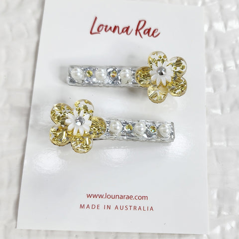 Set of Two - Fleur Hair Clips - 005