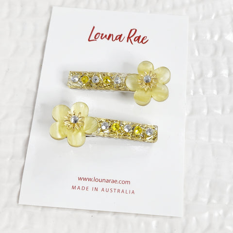 Set of Two - Fleur Hair Clips - 003