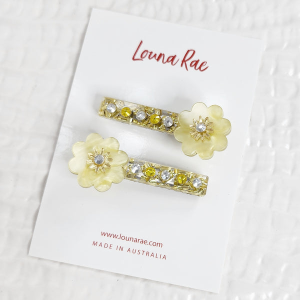 Set of Two - Fleur Hair Clips - 002