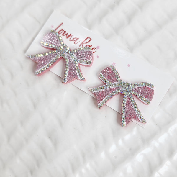 Bow Stud Earrings - 004