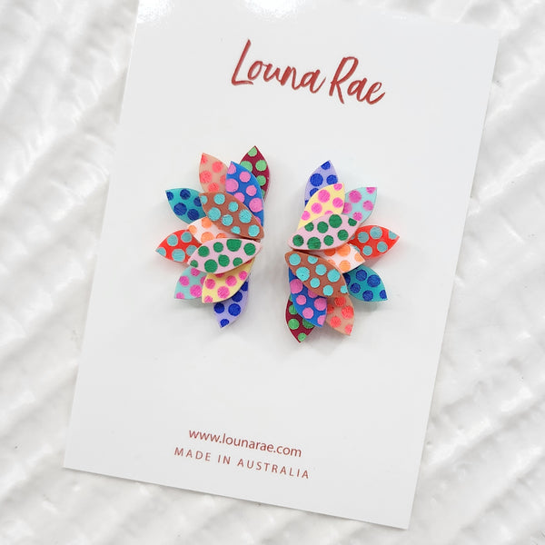 Tiny Jane Earrings - Polka Dots 008