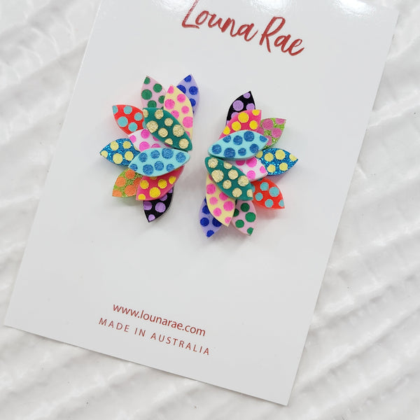 Tiny Jane Earrings - Polka Dots 007