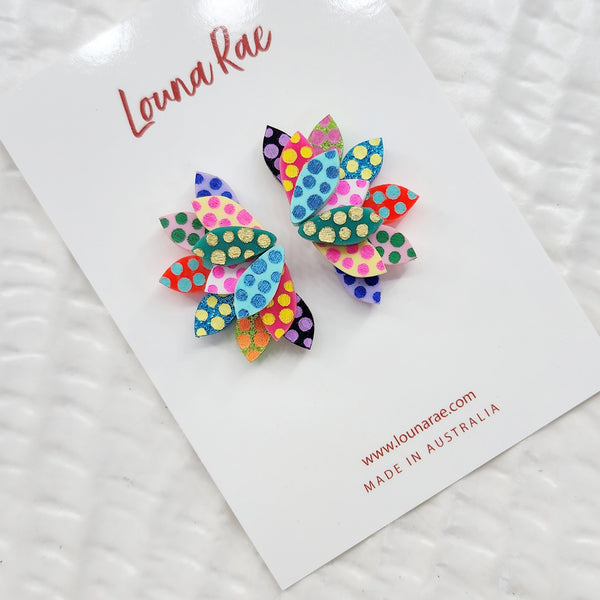 Tiny Jane Earrings - Polka Dots 007