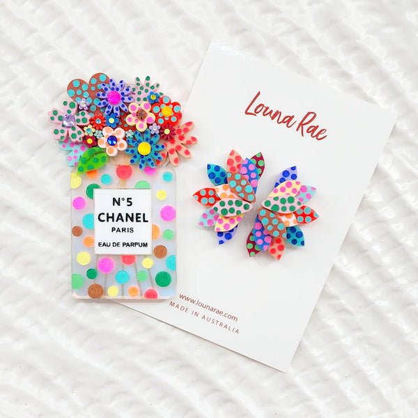 Chanel Perfume Brooch - Polka Dots 001