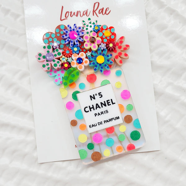 Chanel Perfume Brooch - Polka Dots 001