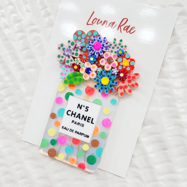 Chanel Perfume Brooch - Polka Dots 001