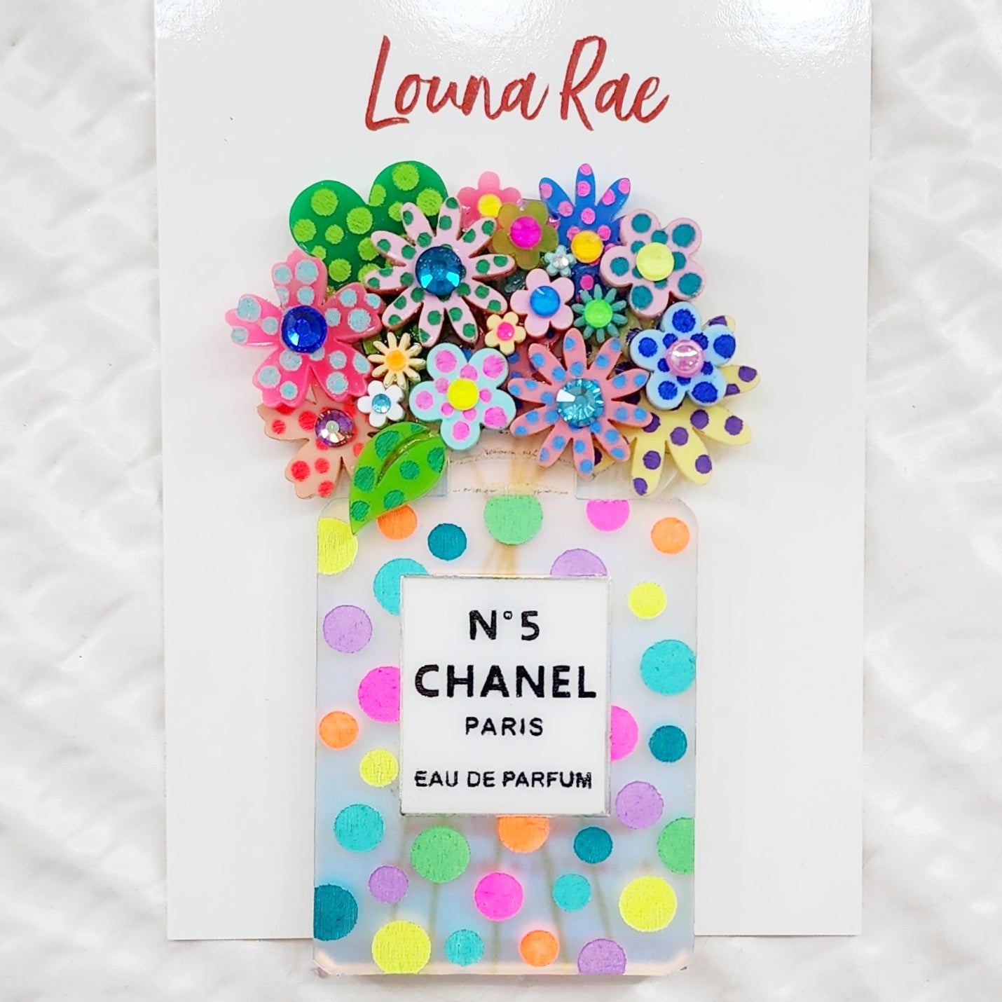 Chanel Perfume Brooch - Polka Dots 003