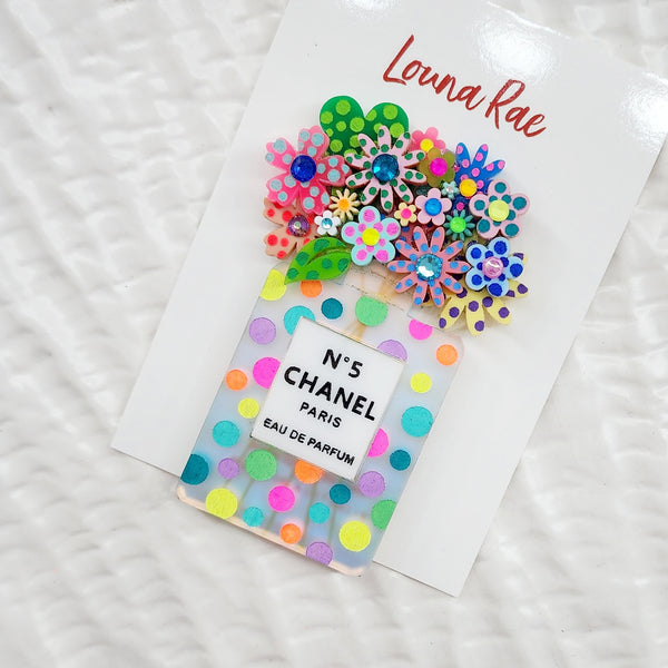 Chanel Perfume Brooch - Polka Dots 003