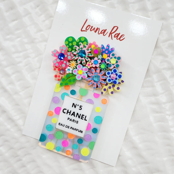 Chanel Perfume Brooch - Polka Dots 003