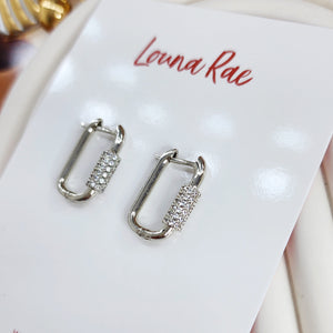 Katty Hoop Earrings - Silver