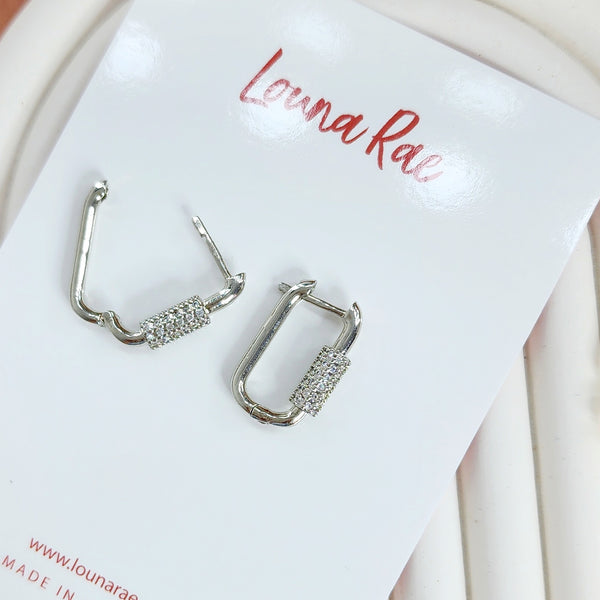 Katty Hoop Earrings - Silver