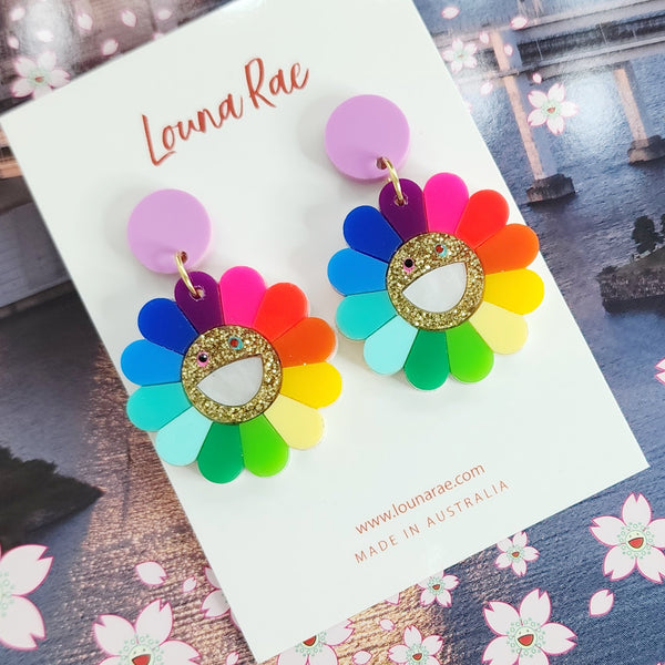 Happy Flower Dangle Earrings