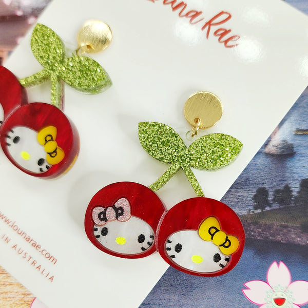 HK Cherry Dangle Earrings