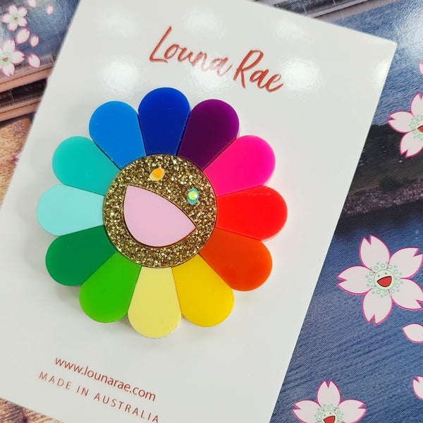 Happy Flower Brooch