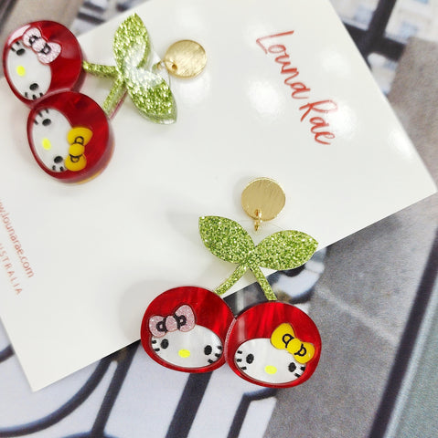 HK Cherry Dangle Earrings