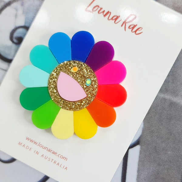 Happy Flower Brooch