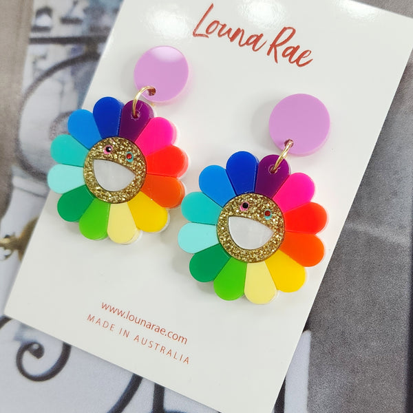 Happy Flower Dangle Earrings