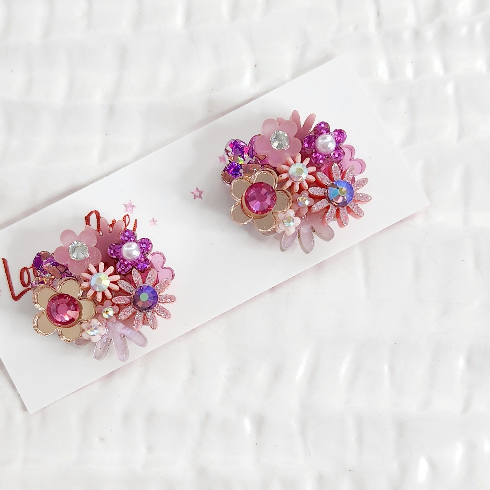 Flower Bouquet Stud Earrings - 002