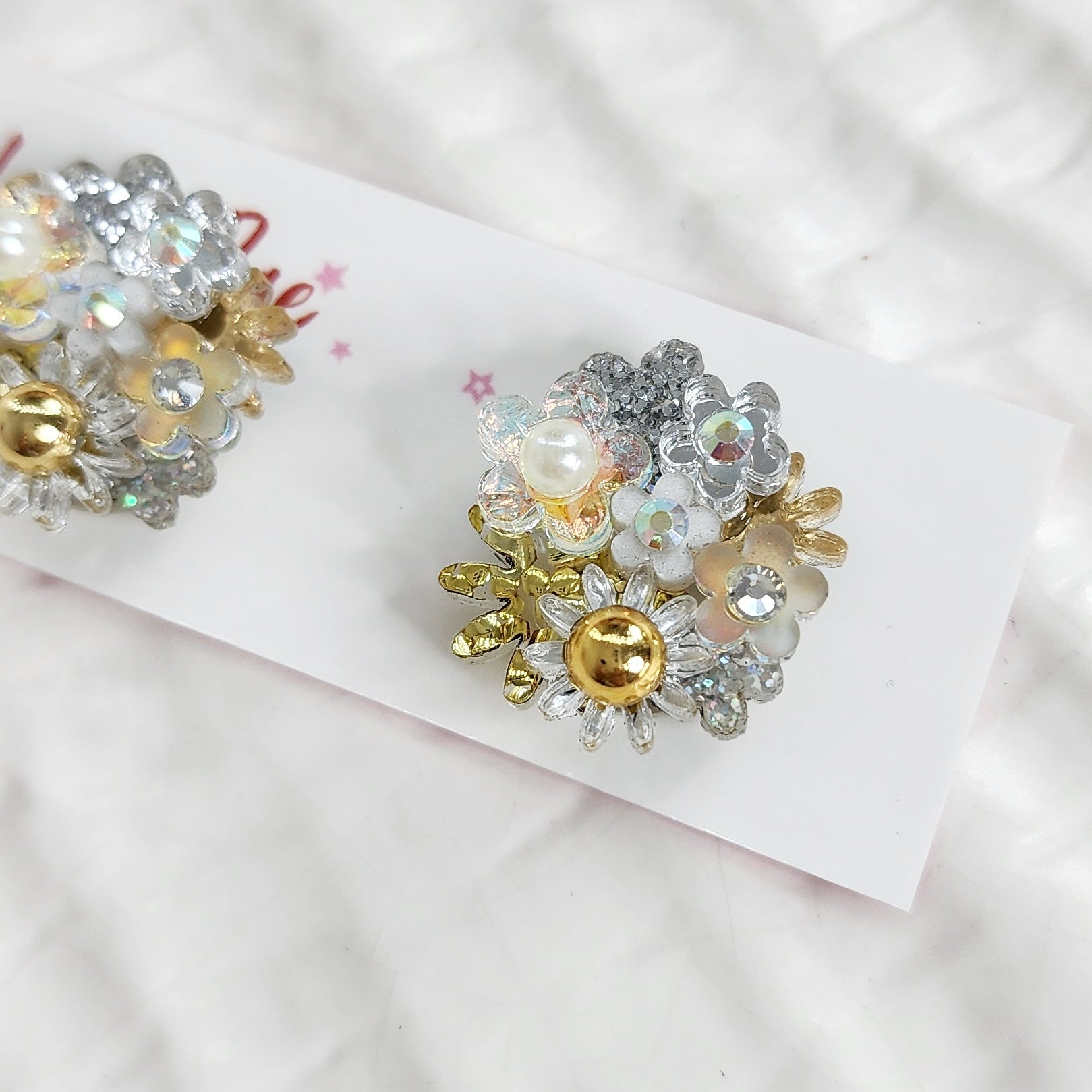 Flower Bouquet Stud Earrings - 003