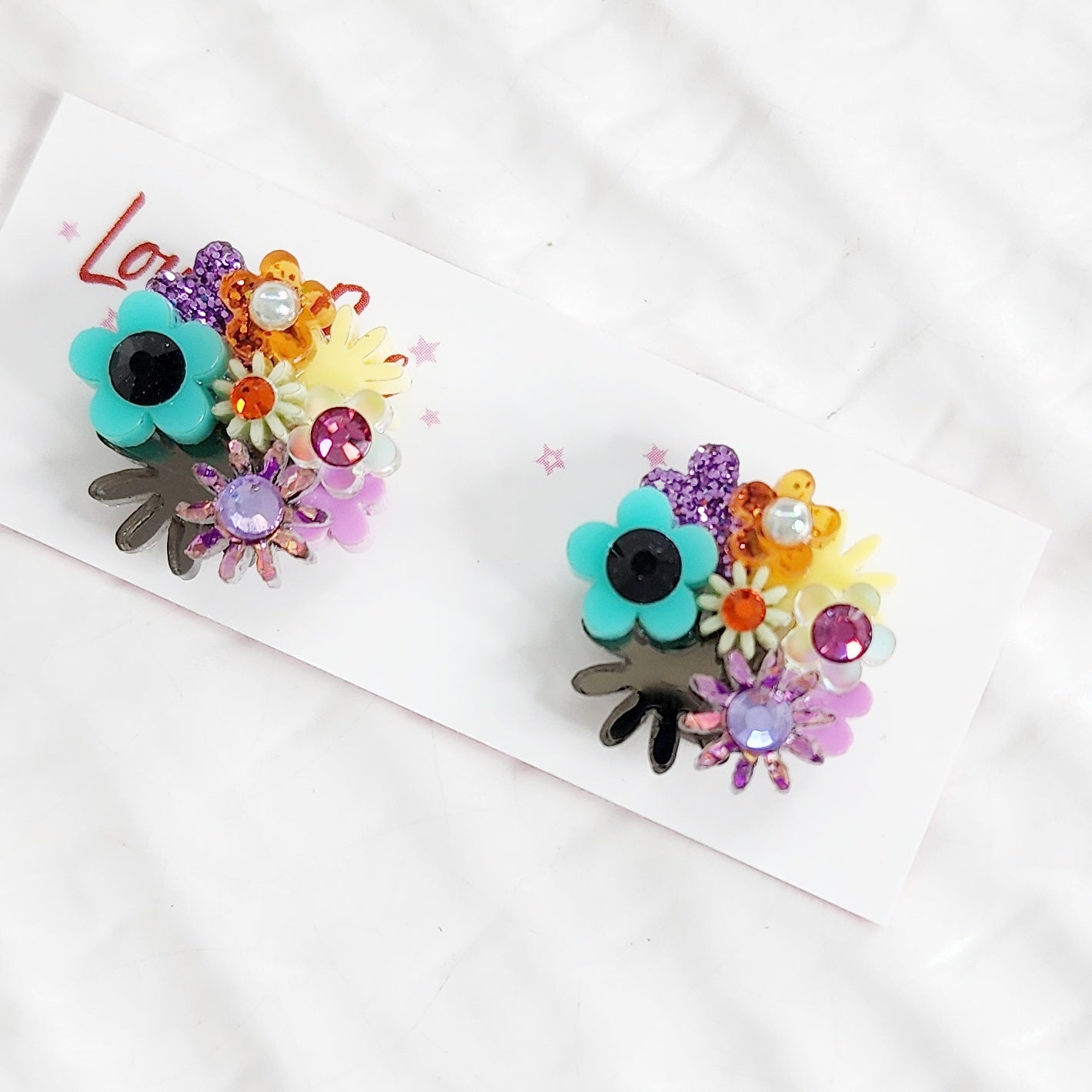 Flower Bouquet Stud Earrings - 005