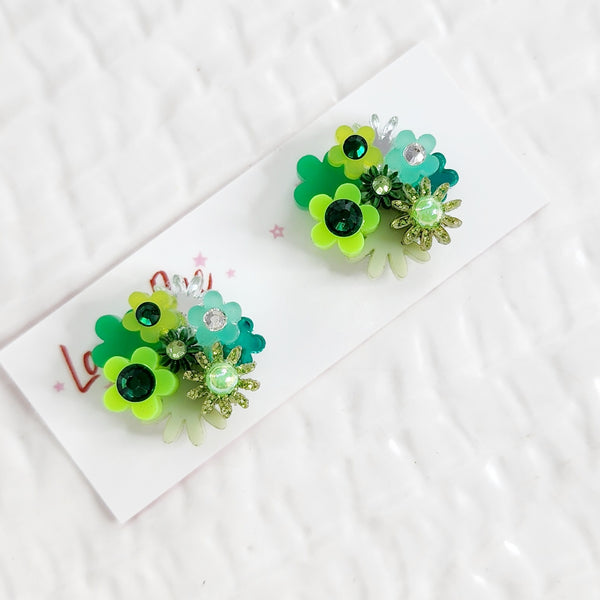 Flower Bouquet Stud Earrings - 006