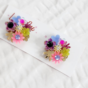 Flower Bouquet Stud Earrings - 010