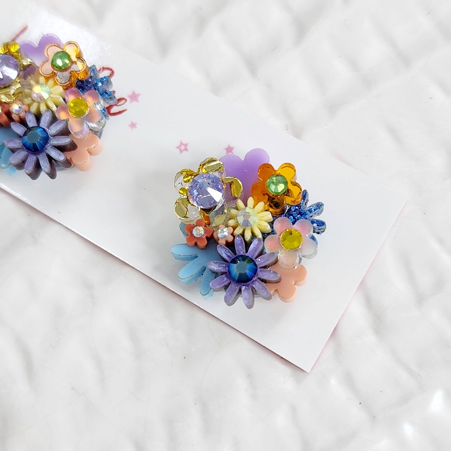 Flower Bouquet Stud Earrings - 011