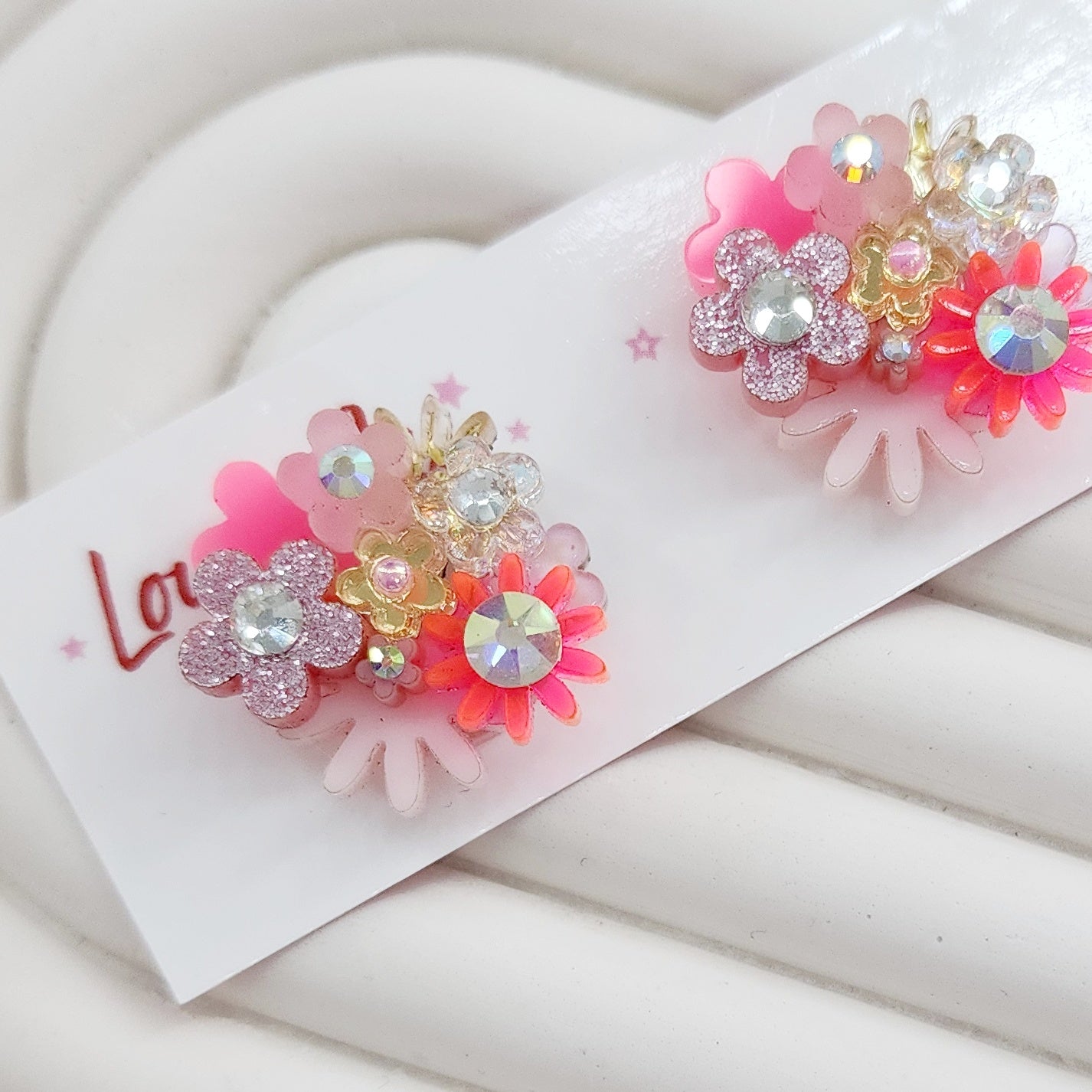 Flower Bouquet Stud Earrings - 014