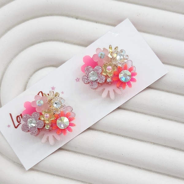 Flower Bouquet Stud Earrings - 014