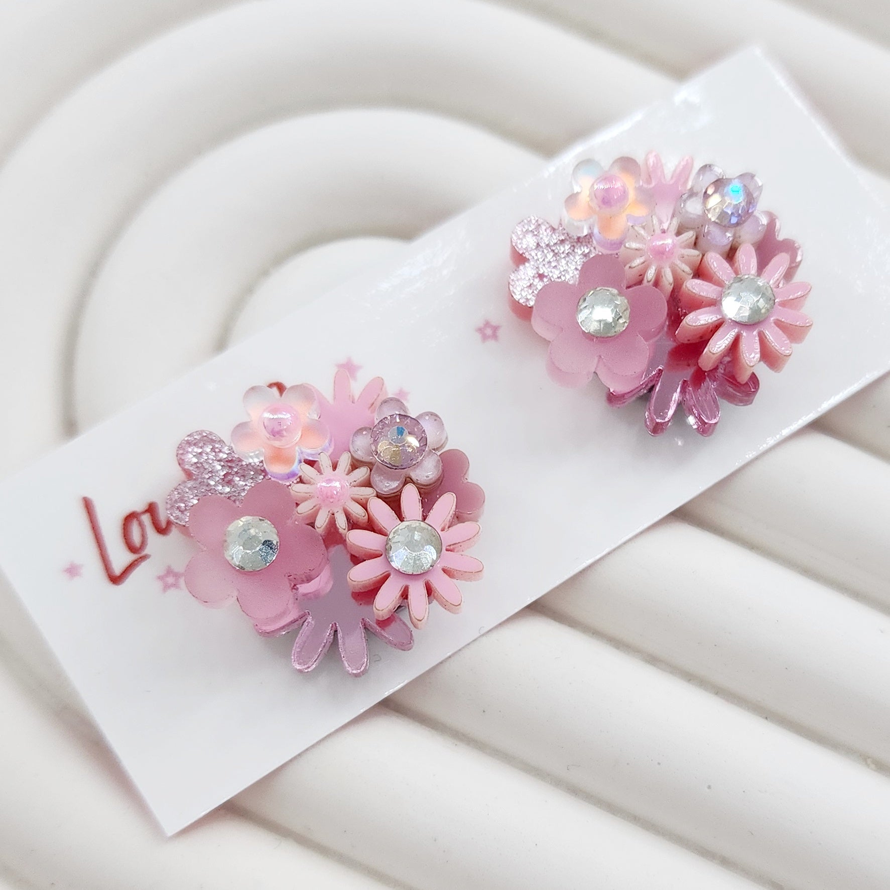 Flower Bouquet Stud Earrings - 013