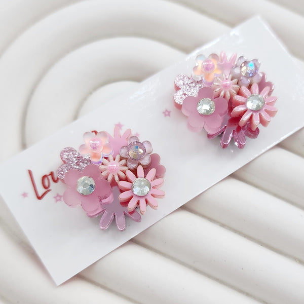 Flower Bouquet Stud Earrings - 013