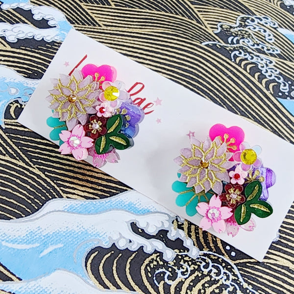 Ayaka Stud Earrings - 006