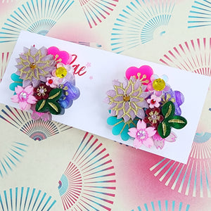 Ayaka Stud Earrings - 006