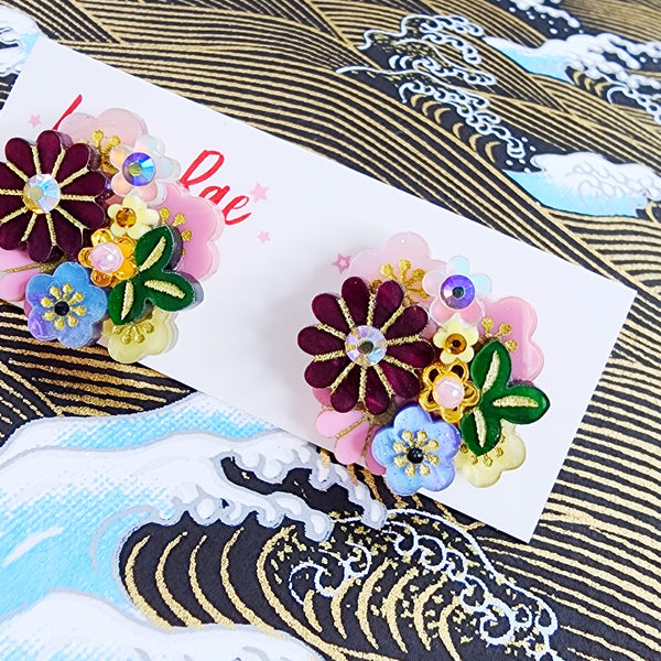 Ayaka Stud Earrings - 007