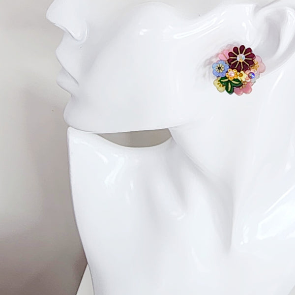 Ayaka Stud Earrings - 007