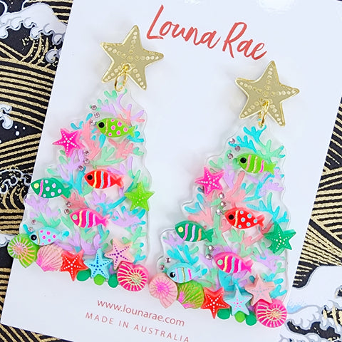 Christmas Tree Dangle Earrings - 001