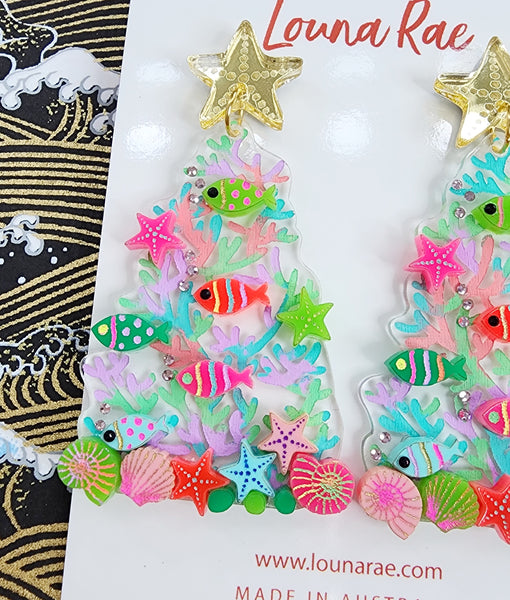 Christmas Tree Dangle Earrings - 001